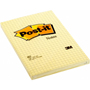 POST-IT NOTAS AMARILLAS 102x152mm 100H CUADROS 662